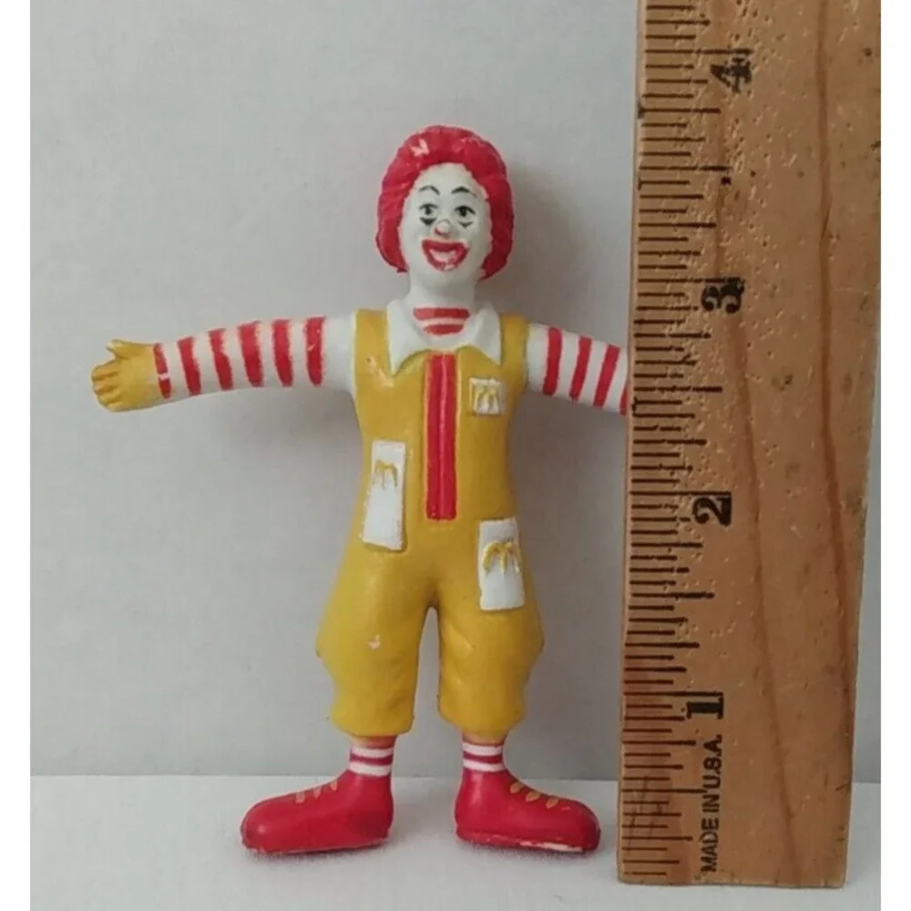 Lot of 3 McDonalds VTG Ronald McDonald toys, 1 New in pkg, 1990 Ronald in car